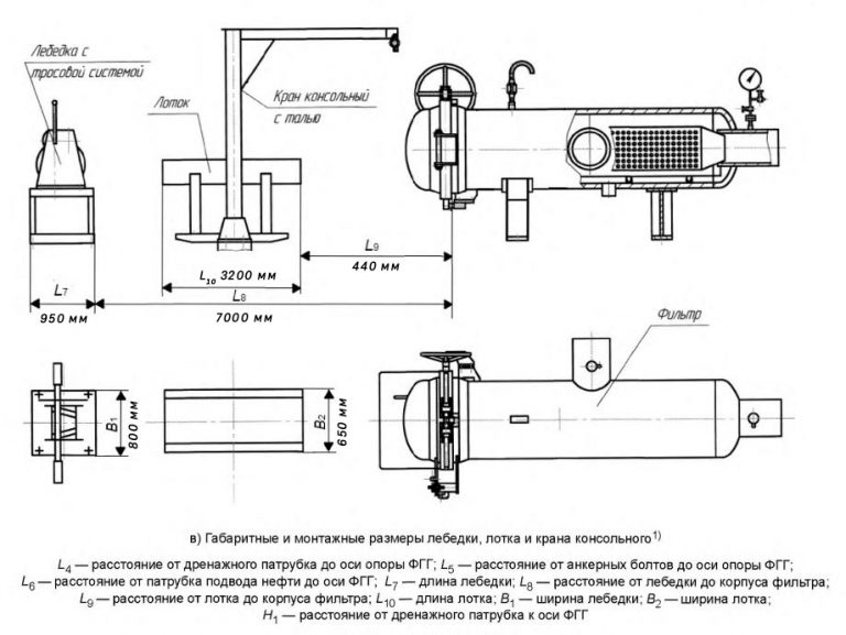 Чертеж блочного фильтра ФГГ-350